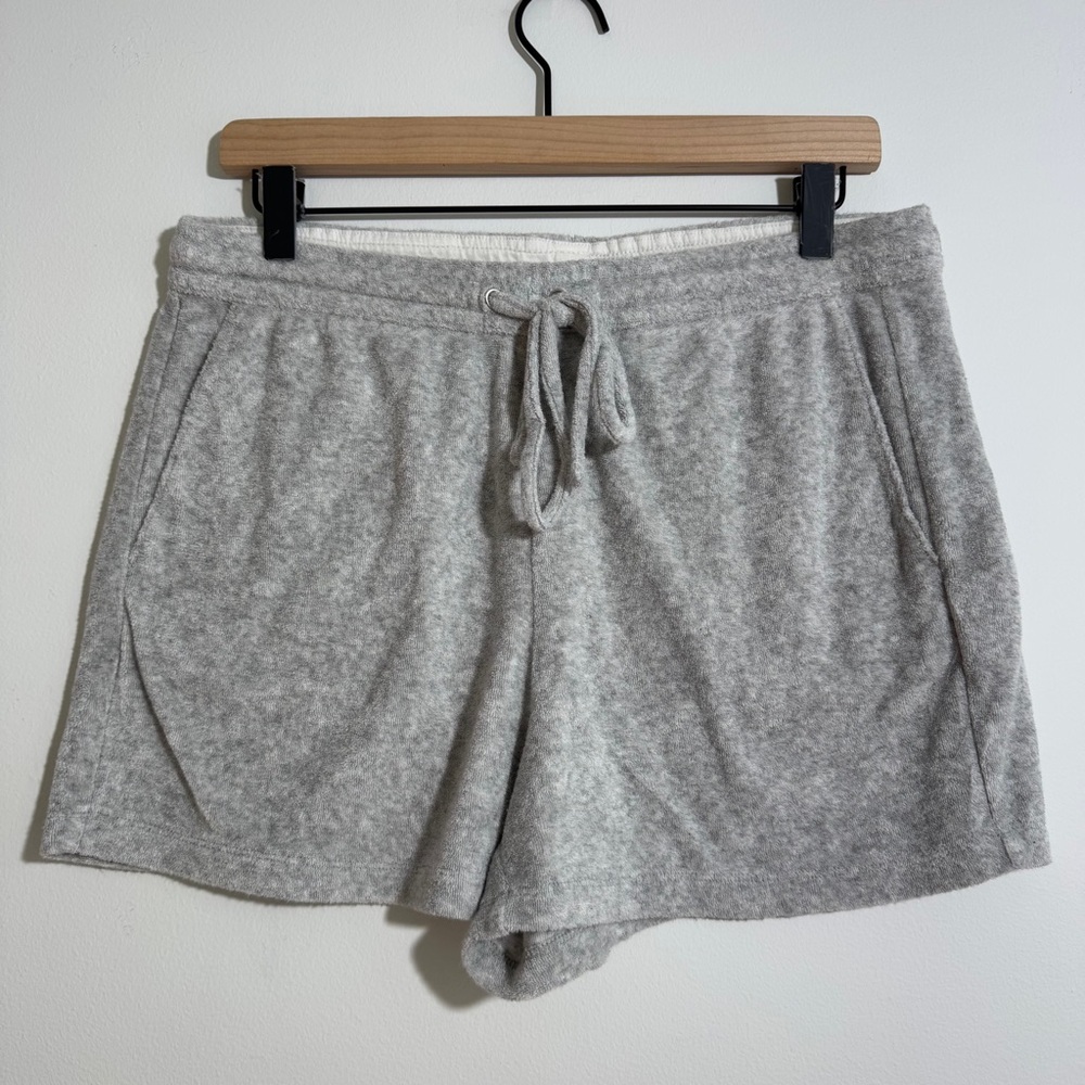 Club Monaco Gray Fleece Lounge Shorts Size Medium